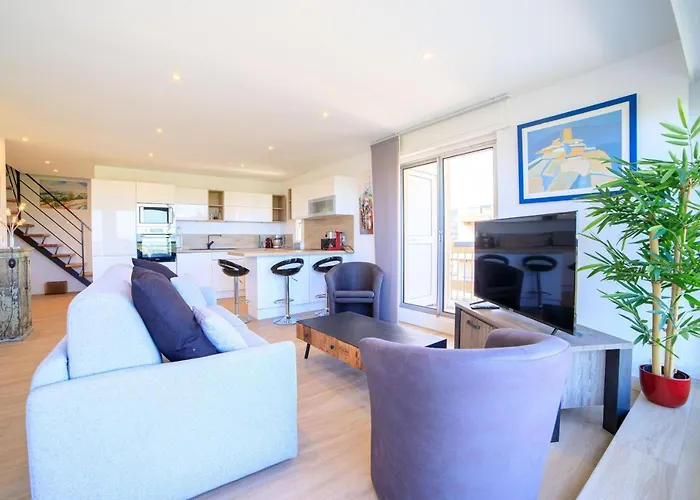 Duplex Avec Rooftop Et Vue Mer Panoramique - Riou De L'Argentiere Mandelieu foto